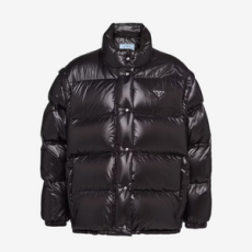 프라다 리나일론 컨버터블 다운 점퍼 자켓