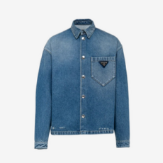 프라다 오버핏 삼각로고 데님 자켓