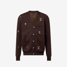 루이비통 자수 코튼 카디건