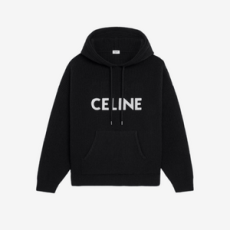 셀린느 립 울 후드 스웨터 블랙