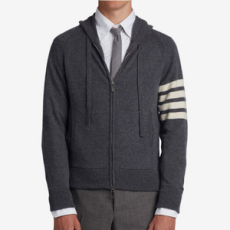 톰브라운 니트 집업 후디