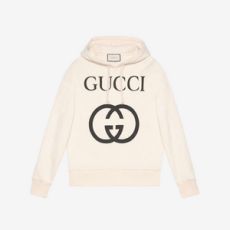 구찌 인터로킹 G 후디 화이트