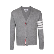 톰브라운 캐시미어 4-바 쇼트 브이넥 가디건