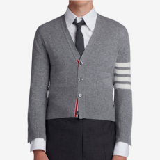 톰브라운 캐시미어 숏 브이넥 카디건