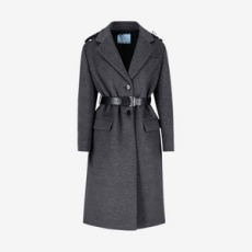 프라다 싱글 브리스티드 코트