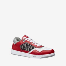 디올 B27 로우탑 스니커즈 레드 베이지