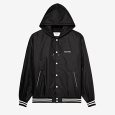 셀린느 로고 엠브로이더리 쉘 후드 자켓