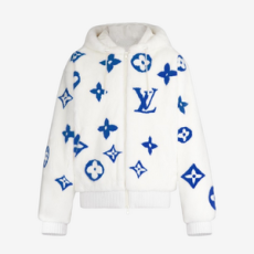 루이비통 모노그램 밍크 퍼 지퍼 후드 자켓