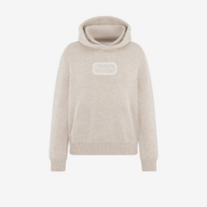 디올 COUTURE 베이지 캐시미어 저지 니트 후드