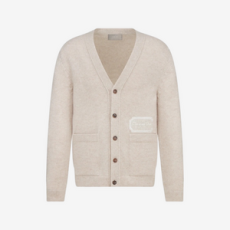 디올 꾸뛰르 베이지 캐시미어 저지 가디건