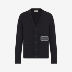 디올 꾸뛰르 블랙 캐시미어 저지 가디건