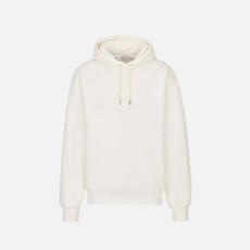 디올 오블리크 릴렉스 핏 후드 화이트