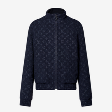 루이비통 모노그램 울 부클레 지퍼 블루종