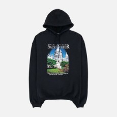 발렌시아가 Sacré Coeur 프린트 오버사이즈 후디