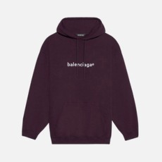 발렌시아가 뉴 카피라이트 후디 버건디