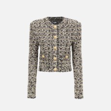 발망 칼라리스 트위드 크롭 자켓