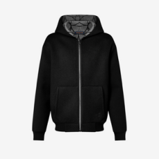 루이비통 리버서블 더블 페이스 울 후드 블루종