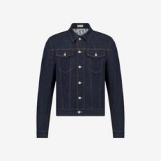 디올 오블리크 블루 로우 코튼 데님 재킷