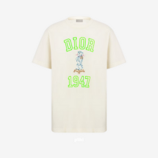 디올 Bobby 캐주얼 핏 티셔츠 화이트