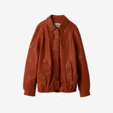 미우미우 나파 가죽 재킷 코퍼