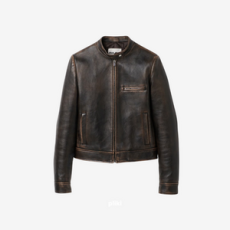 미우미우 나파 레더 자켓 샌드 커피