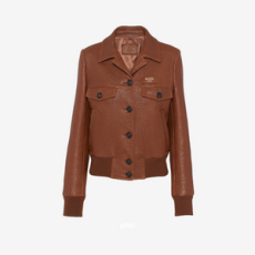 프라다 코코아 브라운 나파 레더 자켓