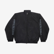 발렌시아가 남성 스텐실 타입 트랙수트 재킷 블랙