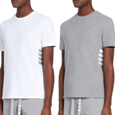 톰브라운 클래식 피케 립 사이드 인서트 4-바 티셔츠