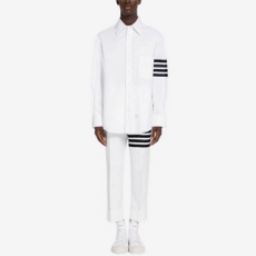 톰브라운 옥스포드 4-바 오버사이즈 버튼 다운 셔츠