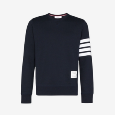 톰브라운 루프백 4-바 크루넥 스웨트셔츠