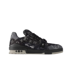 루이비통 LV 트레이너 스니커즈 모노그램 데님 블랙