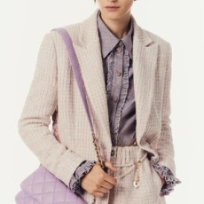 샤넬 24SS 코튼 라이트 핑크 블라우스