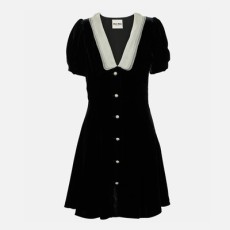 미우미우 실크 벨벳 미니 드레스