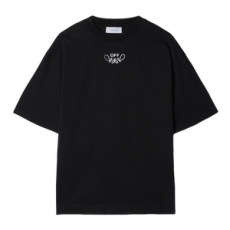 오프화이트 반다나 애로우 스케이트 코튼 티셔츠 블랙