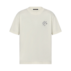 루이비통 시그니처 슬리브 티셔츠 화이트