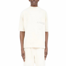 메종 마르지엘라 핸드라이팅 코튼 티셔츠