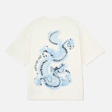 질샌더 블루 드래곤 프린팅 티셔츠