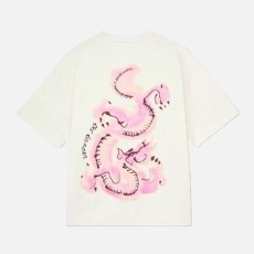 질샌더 레드 드래곤 프린팅 티셔츠