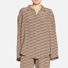 발렌시아가 BB 모노그램 카고 셔츠 베이지