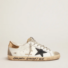 골든구스 골드 힐탭 & 핸드라이팅 레터링 슈퍼스타