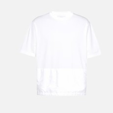 프라다 테크니컬 코튼 & 리나일론 티셔츠 화이트