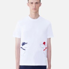 톰브라운 페스티브 저지 반소매 헥터 티셔츠