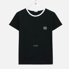 로에베 아나그램 코튼 저지 티셔츠 블랙