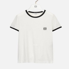 로에베 아나그램 코튼 저지 티셔츠 화이트