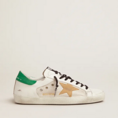 골든구스 그린 크래클 레더 힐탭 슈퍼스타