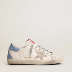 골든구스 그레이 스웨이드 스타 & 스카이 블루 레더탭 슈퍼스타