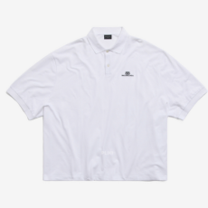 발렌시아가 BB 클래식 발렌시아가 오버사이즈 폴로 셔츠 화이트