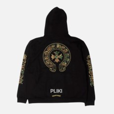 크롬하츠 카모 홀스슈 집업 후드