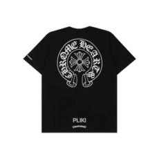 크롬하츠 홀스슈 로고 포켓 티셔츠 블랙