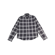 크롬하츠 CH 패치워크 체크 셔츠 그레이